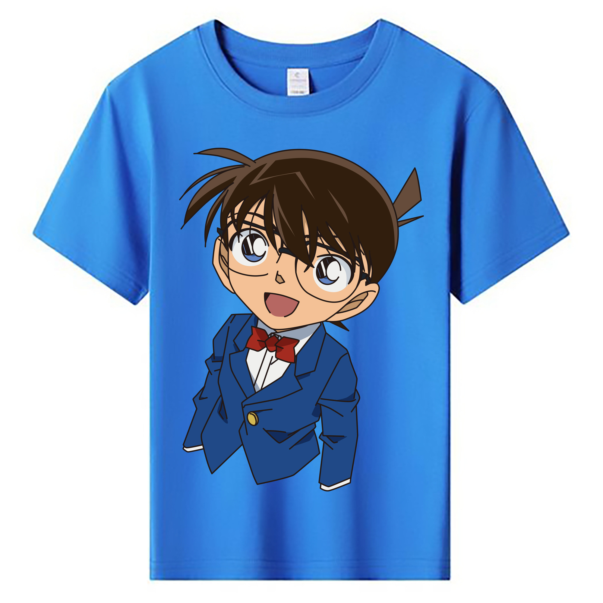 （画像用） 名探偵コナン 江戸川 コナン Detective Conan Conan Edogawa 綿100％キッズTシャツ（フロントプリント）